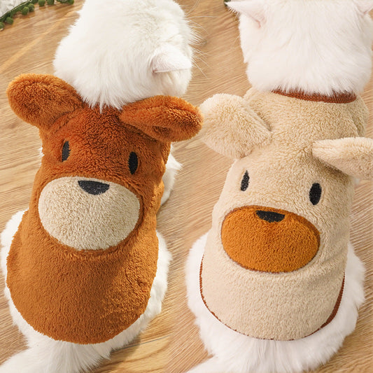 Fleece-lined Warm Pet Dog Clothes - Premium Pet Accessory