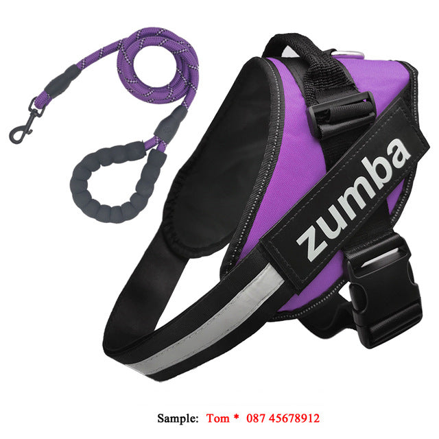 Dog Harness and Leash Set Reflective Breathable Custom Vest