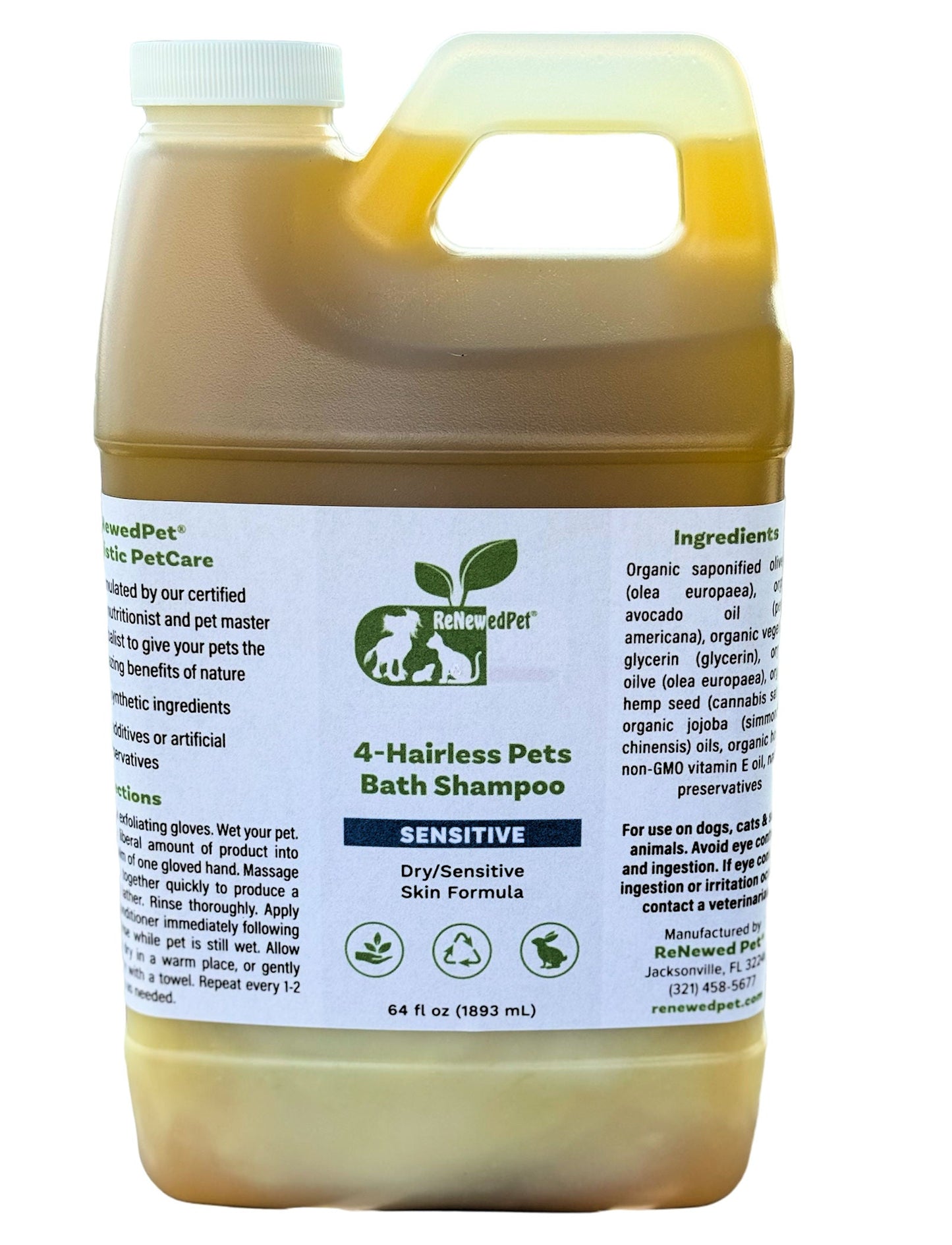 Dog Shampoo Sensitive Skin Rash Relief for Hairless Breeds - Detail Angle 3 | Majestic Pet Kingdom