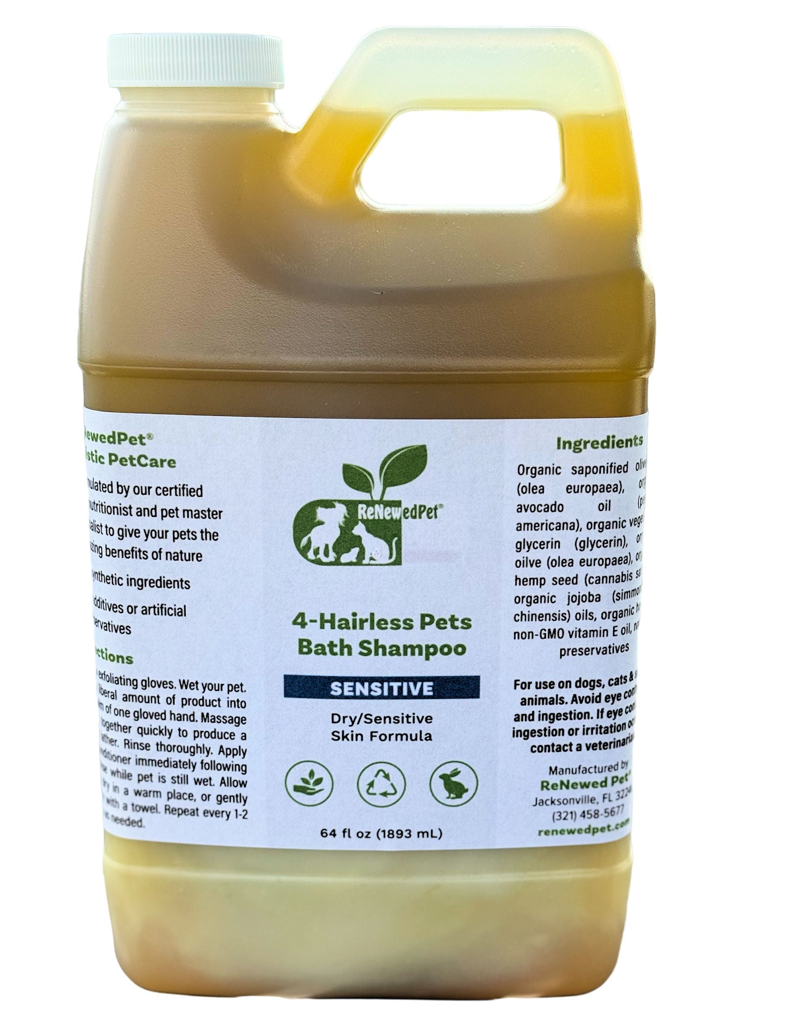 Dog Shampoo Sensitive Skin Rash Relief for Hairless Breeds - Detail Angle 3 | Majestic Pet Kingdom