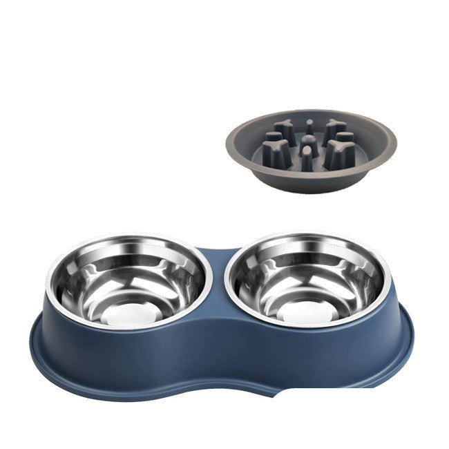 Dog Bowl Slow Feeder Removable Stainless Steel Maze Food Dish - Detail Angle 3 | Majestic Pet Kingdom