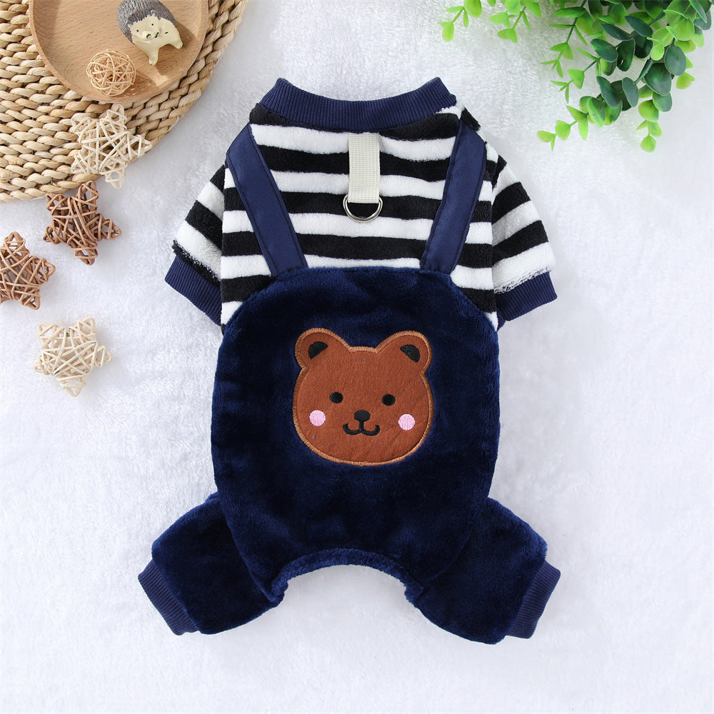 Pet Warm Thickened Flannel Four-leg Clothing - Premium Pet Accessory