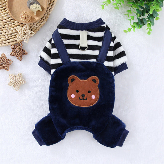Pet Warm Thickened Flannel Four-leg Clothing - Premium Pet Accessory