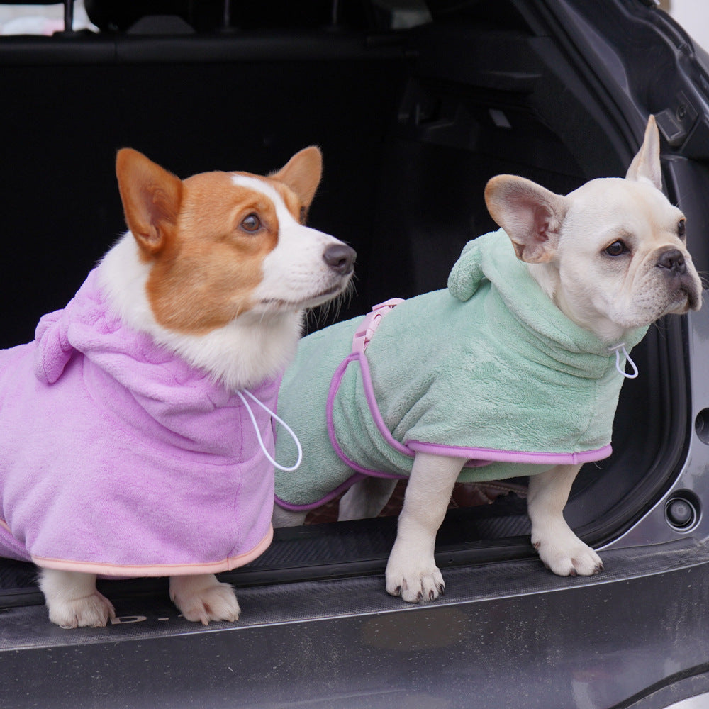 Pet Bathrobe Dog Bath Towel Super Absorbent Shower Cleaning Towel Dog Microfiber Drying Bath Towel Dogs Fast Dry Towel Pet Products - Majestic Pet Kingdom