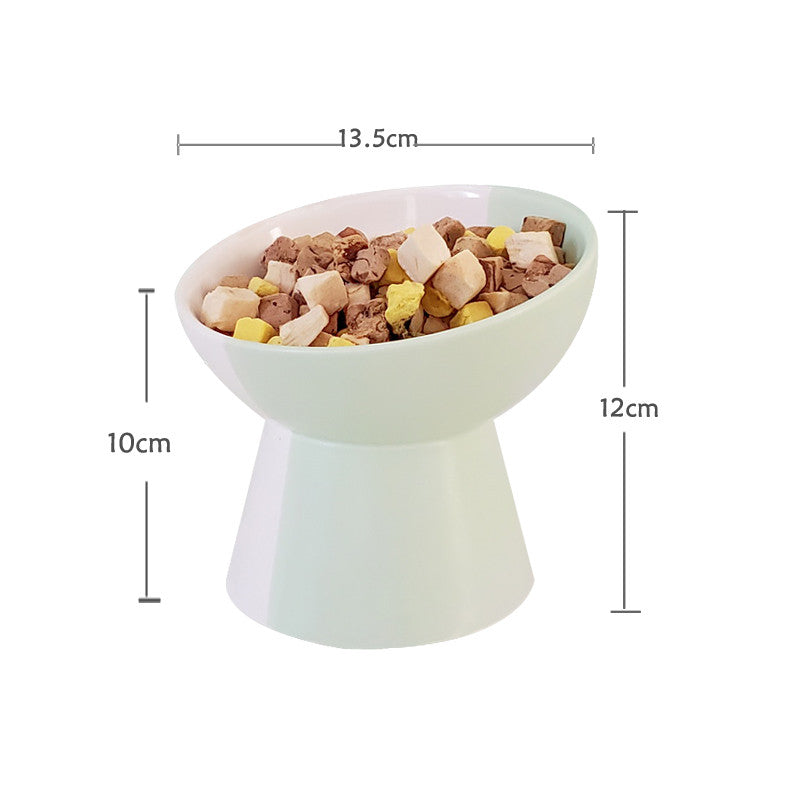 Ceramic Pet Slant Mouth Dog And Cat Food Bowl Set - Majestic Pet Kingdom
