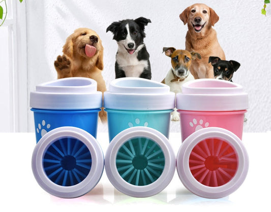 Dog Paw Cleaner Silicone Bristle Portable Foot Washer Cup Tool - Main Feature View | Majestic Pet Kingdom
