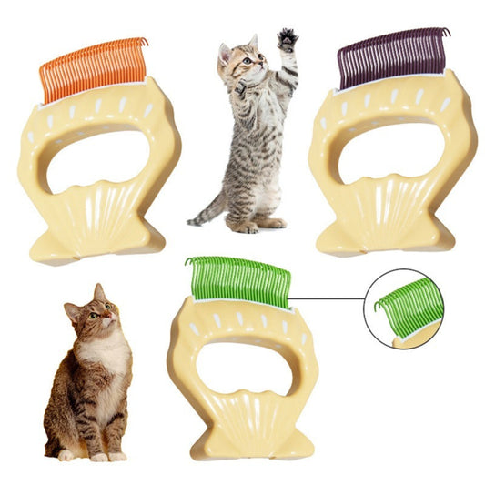 Pet Dog Cat Combs Shell Shaped Hair Remover Brush Pet Grooming Tools Dog Massage Comb Brush For Remove Pet Cat Loose Hairs | Purrfect Pet Kingdom
