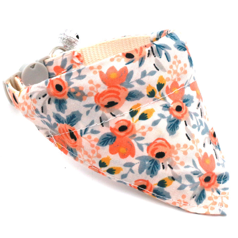 Floral Pet Bandana: Daisy Triangle Scarf Collar