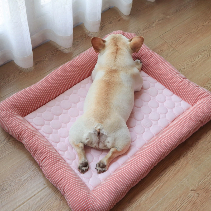 Cooling Pet Mat: Breathable Ice Silk Bed Pad