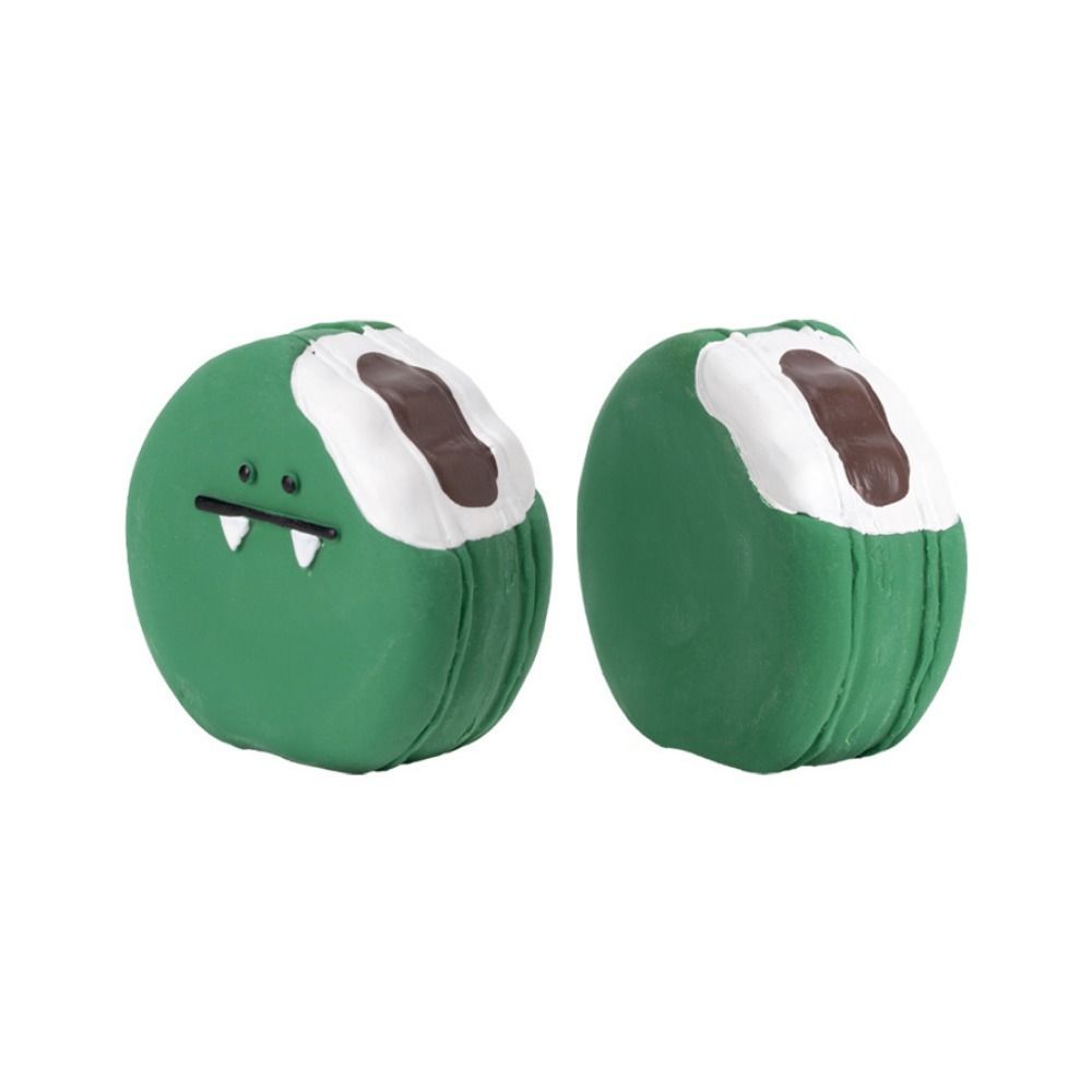 Cute Cartoon Pattern Latex Toy Egg Bread Shape Anti Squeeze Puppy Chew Toys Bite Resistant Dog Squeaky Toy For Training