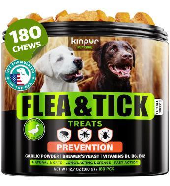 Flea & Tick Chews for Dogs - Duck Flavor 180 Count