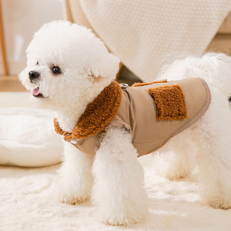 Dog Puppy Clothes Korean Style Coffee Sweater Fit Small Dog Pet Cat Autumn &Winter Pet Cute Costume Dog Cloth Coat - Majestic Pet Kingdom
