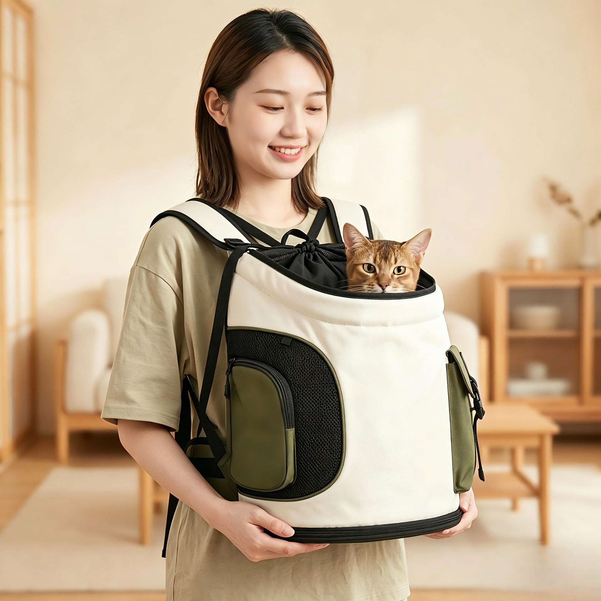 Pet Portable Breathable Cat Backpack With Shoulder Straps | Purrfect Pet Kingdom