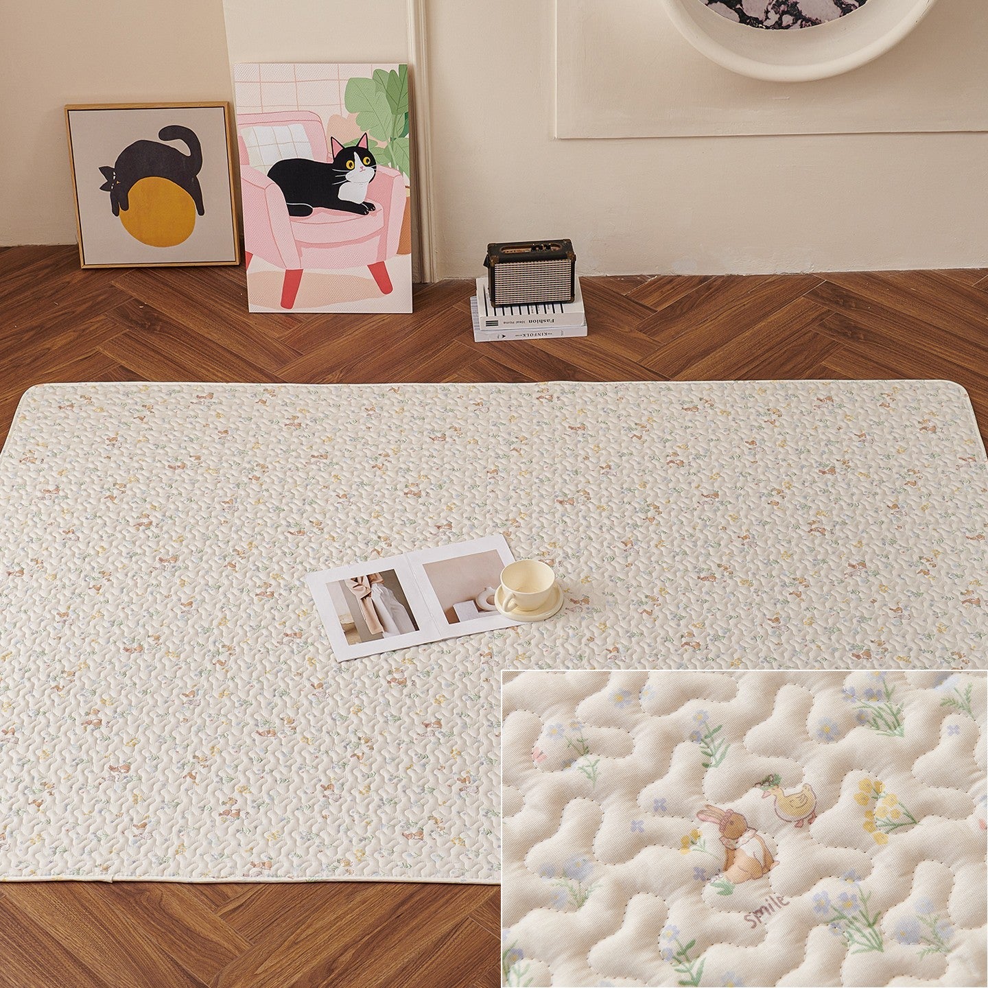 Pure Cotton Cat Mat, Dog Floor Mat, Rabbit Pen Matnon-slip - Majestic Pet Kingdom