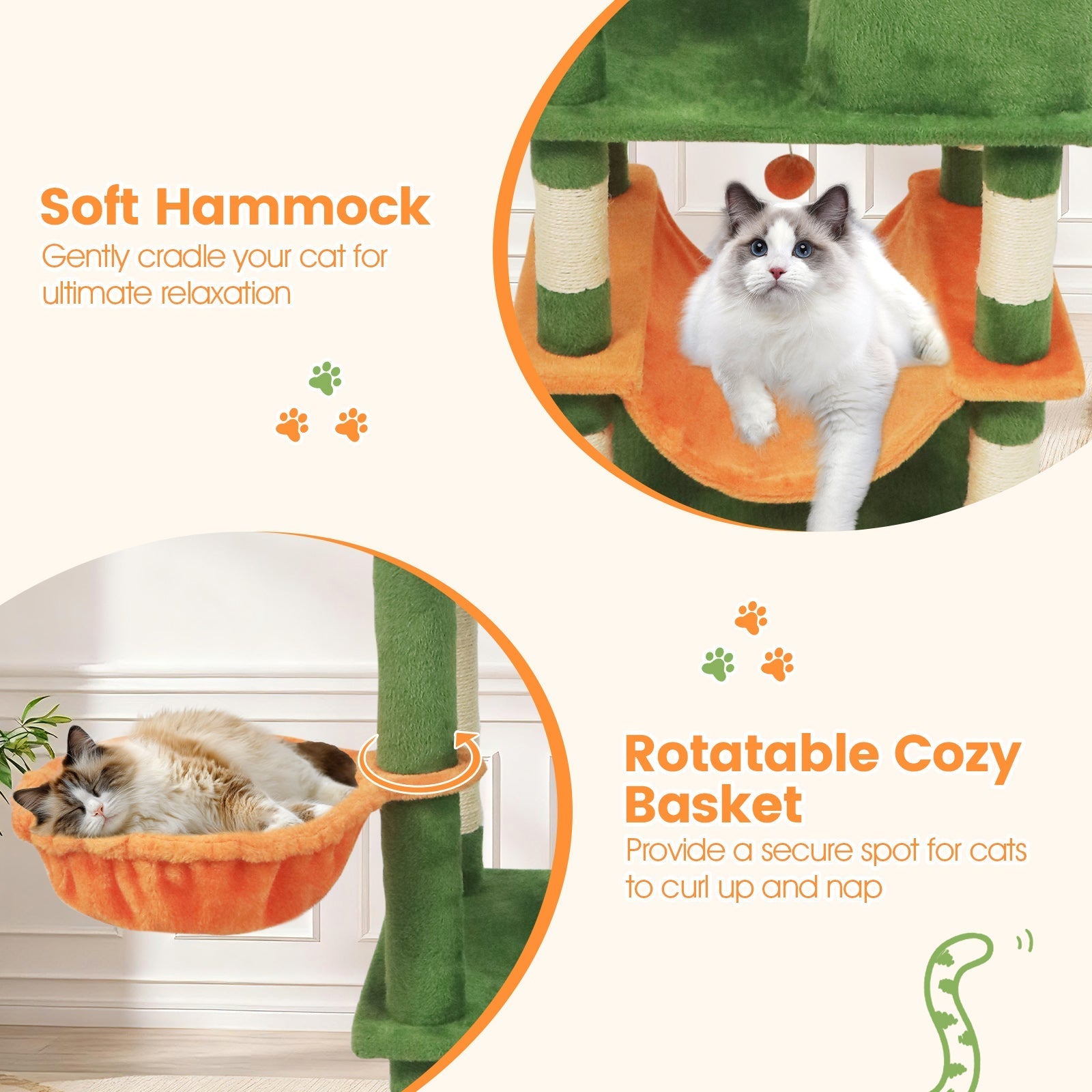 66 Inch Tall Cat Tree Multi-Level Cat Tower with 2 Condos Sisal Scratching Posts - Majestic Pet Kingdom