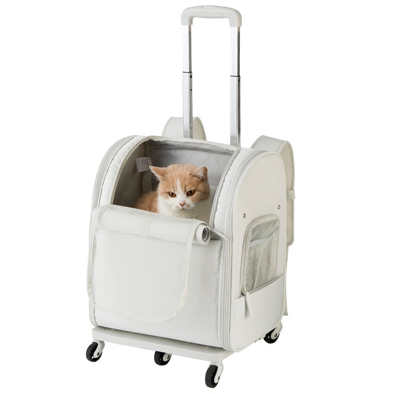 Japan-Korea Pet Carrier With Wheels, Portable And Large Capacity For Outings