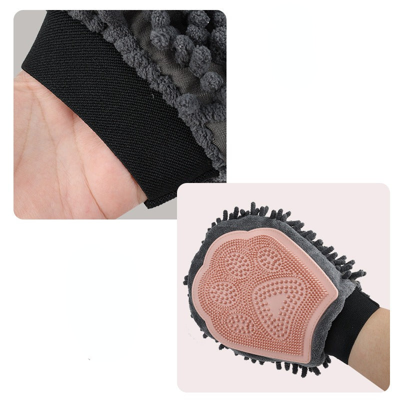 2-in-1 Pet Grooming Glove & Bathing Massage Brush