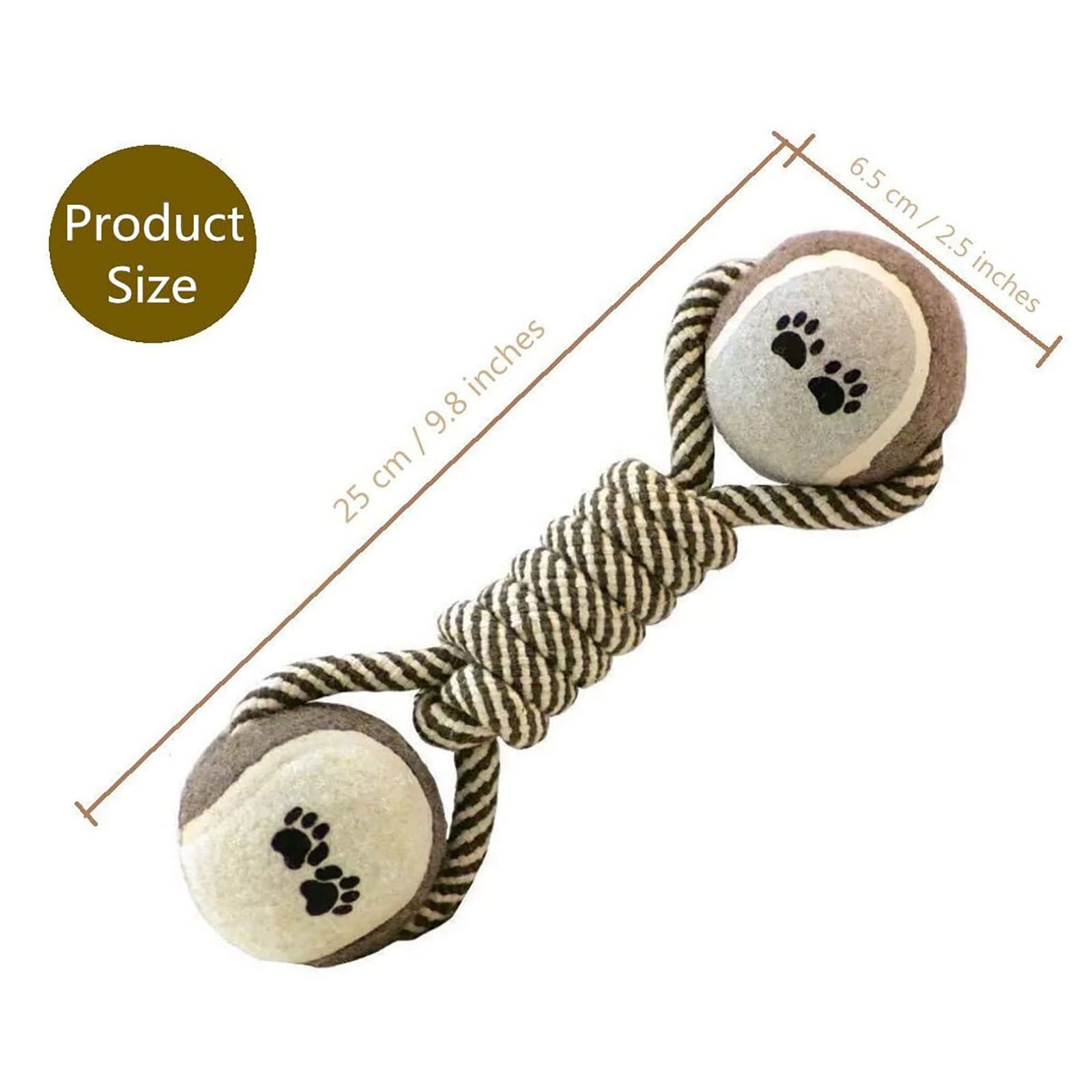 Pet Dog Toys For Large Small Dogs Toy Interactive Cotton Rope Mini Dog Toys Ball For Dogs Accessories Toothbrush Chew Premium Cotton-Poly Tug Toy For Dogs Interactive Rope Dog Toy For Medium Dogs - Majestic Pet Kingdom