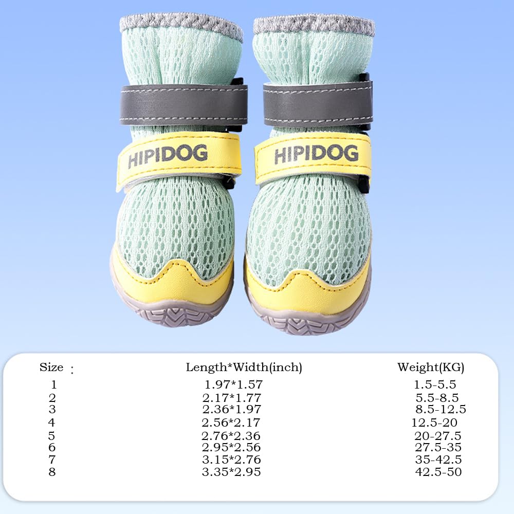Dog Shoes For Large Small Medium Dogs,Dog Boots With Reflective Rugged Anti-Slip Sole And Skid-Proof,Breathable Dog Boots For Summer, Paw Protector For Outdoor Walking - Majestic Pet Kingdom