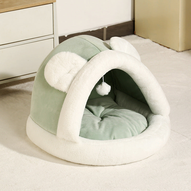 Pet Tent Cave Bed For Cats Small Dogs Self-Warming Cat Tent Bed Cat Hut Comfortable Pet Sleeping Bed - Majestic Pet Kingdom
