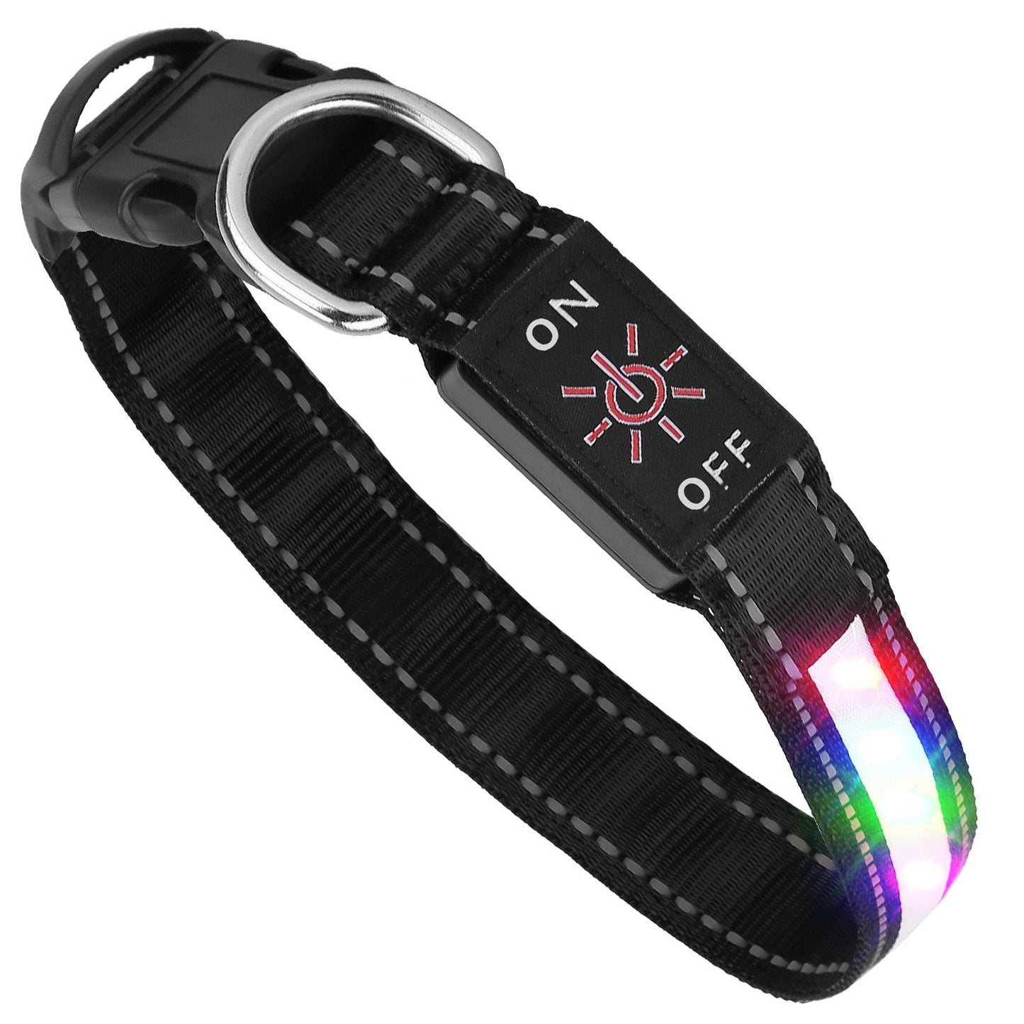 Dog Collar LED Glowing Light-Up 9-Color IPX7 Waterproof