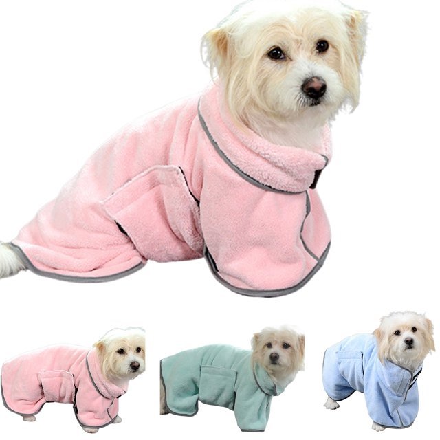 Dog Bathrobe Super Absorbent Quick-Drying Microfiber Towel - Main Feature View | Majestic Pet Kingdom
