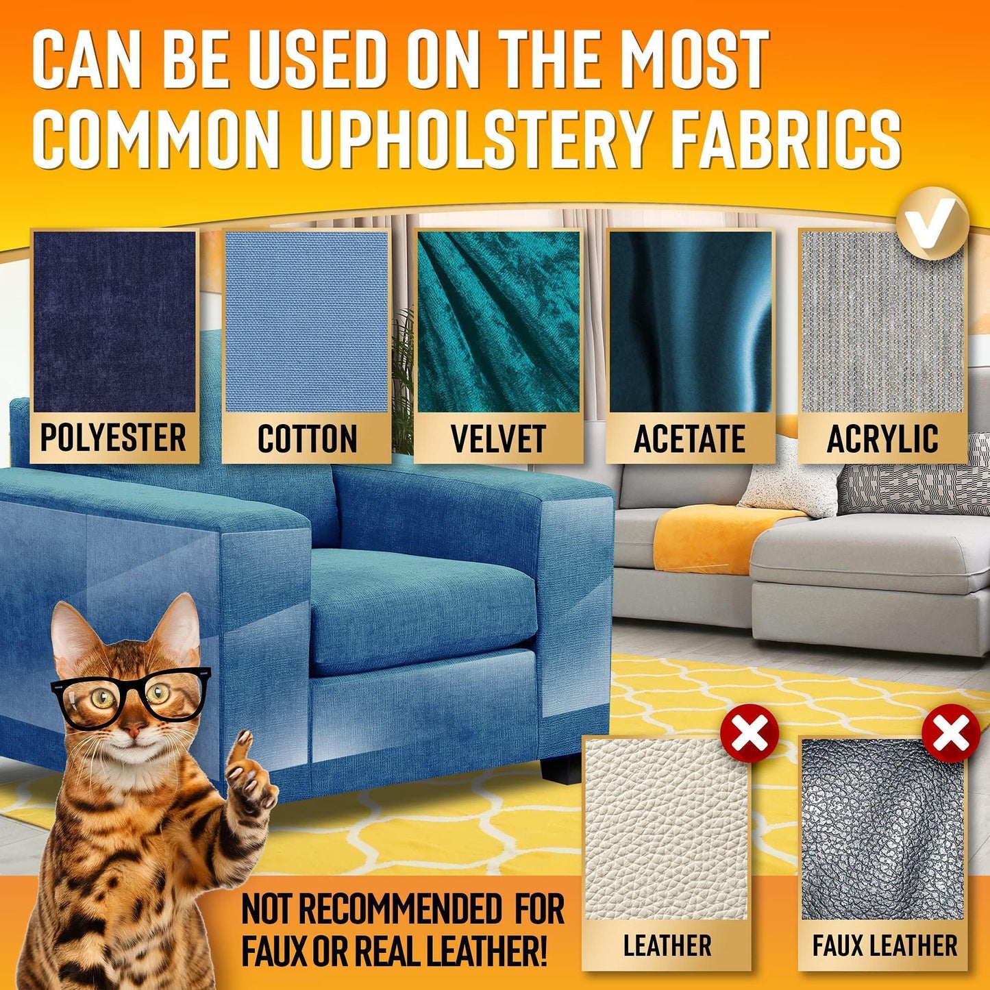 Cat Scratch Furniture Protectors - 10 XL Sofa Sheets