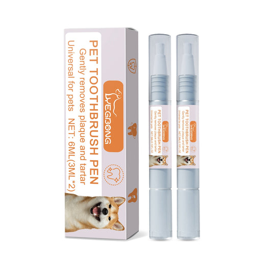 Pet Toothbrush Pen Dog Cat Tartar Stone Cleaning Remove Bad Breath Remove Odor Cleaning Pen - Detail Angle 2 | Majestic Pet Kingdom