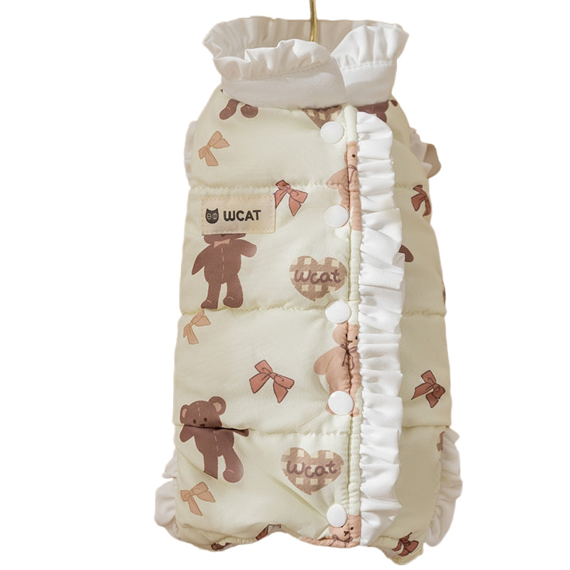 Cute Style Four-legged Fleece Undergarment For Dogs In Autumn And Winter, Warm Pet Clothing For Small Dogs, Puppies And Cats - Majestic Pet Kingdom