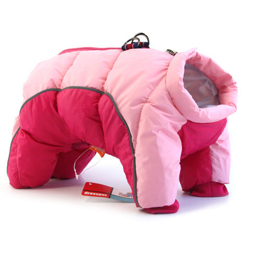 Pet Dog Winter Clothes Thick Warm Down Jacket Teddy Cotton Coat - Majestic Pet Kingdom
