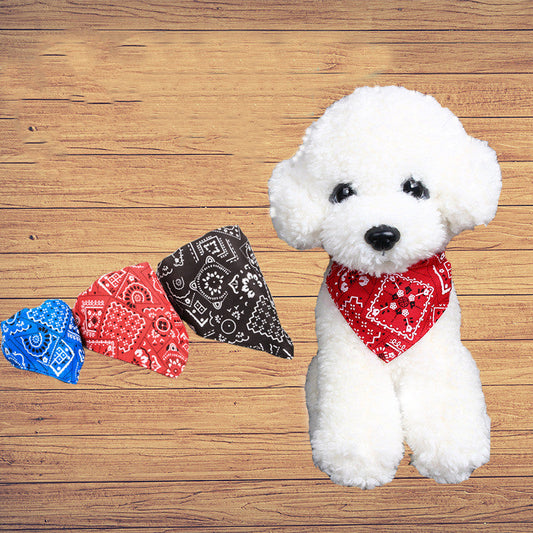 Dog Bandana Adjustable Collar Neckerchief Triangle Scarf