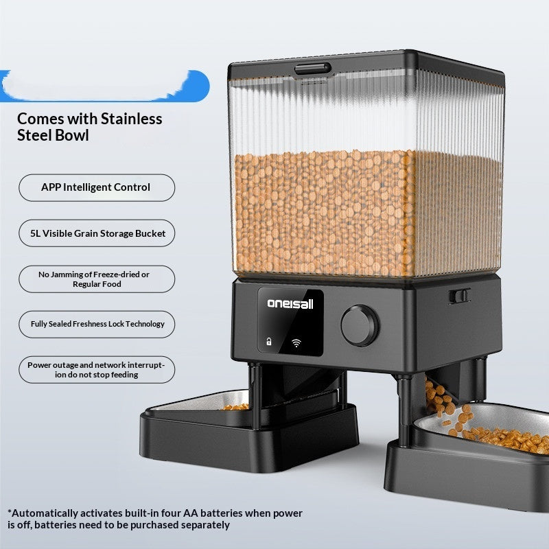 Automatic Cat Feeder With Dual Bowls Visual Timer-Controlled Portion-Adjustable Smart Pet Feeder For Cat Food - Majestic Pet Kingdom