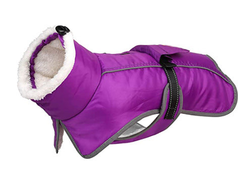 Dog Coat Winter Thick Warm Waterproof Cold-Proof Cotton Jacket - Detail Angle 6 | Majestic Pet Kingdom