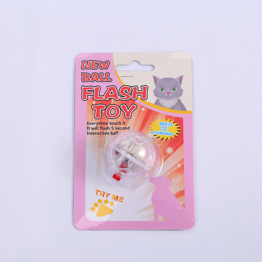 Glowing Light-Up Plastic Ball Toy for Cats & Dogs