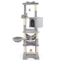 69 Inch Multi-level Cat Tree with Top Perch and Cozy Condo - Majestic Pet Kingdom