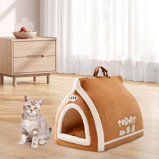 Toast bread pet cat bed open semi closed autumn and winter warm cat bed dog bed cat bed | Purrfect Pet Kingdom