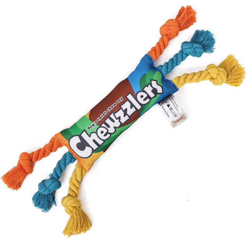 Dog Cotton Chew Rope: Braided Teeth Cleaning Toy