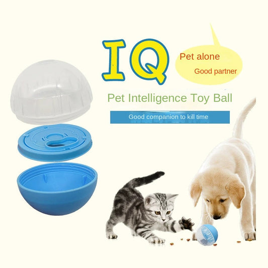 Pet Feeder Wobble Bowl Dog Food Dispensing Ball Chew-Resistant Intelligent Training Toy Cat and Dog Play Ball - Main Feature View | Majestic Pet Kingdom