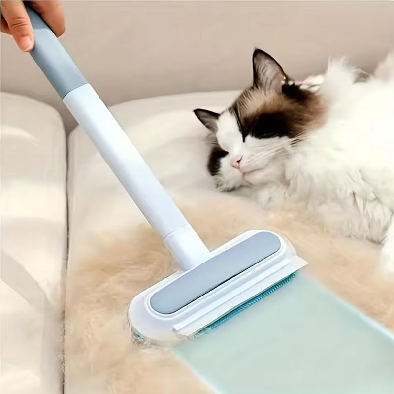 3-in-1 Pet Hair Remover: Long-Handle Fur Cleaning Brush