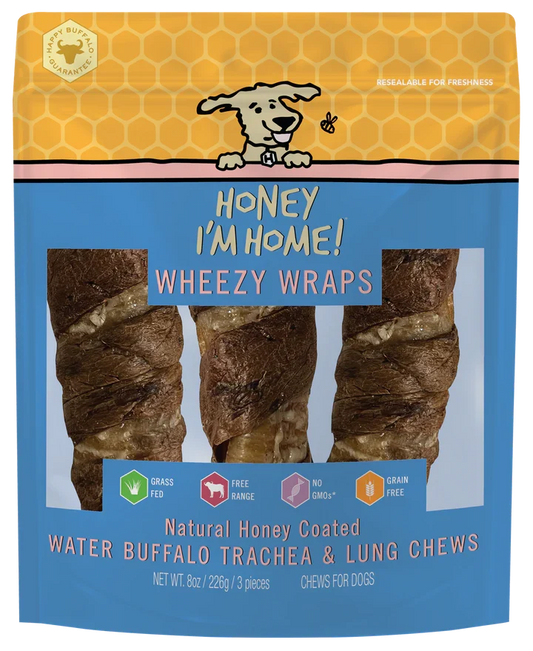Honey Dog Buffalo Trachea Lung 6" (3pk)