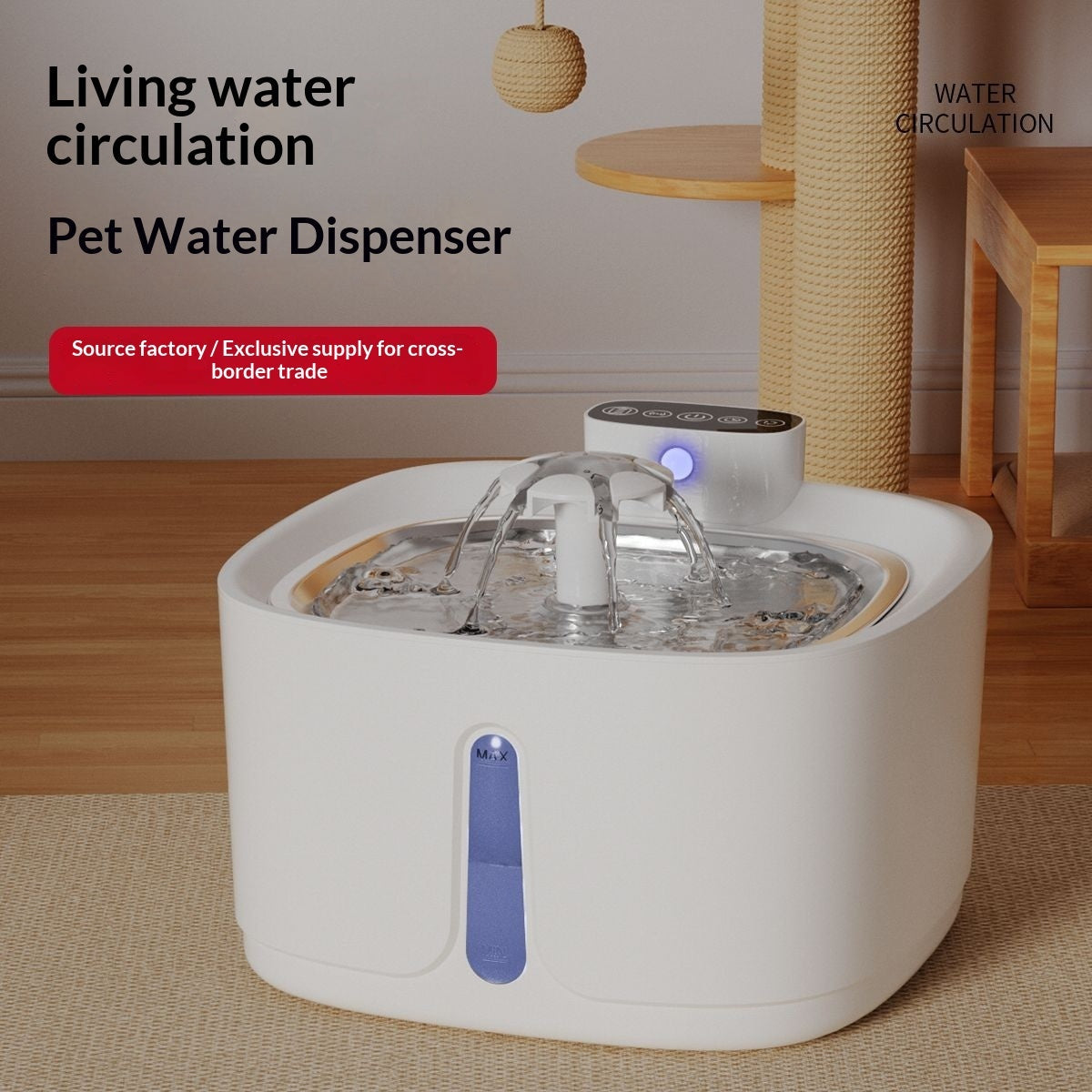 Smart Pet Water Fountain Wireless Stainless Steel Water Dispenser - Majestic Pet Kingdom