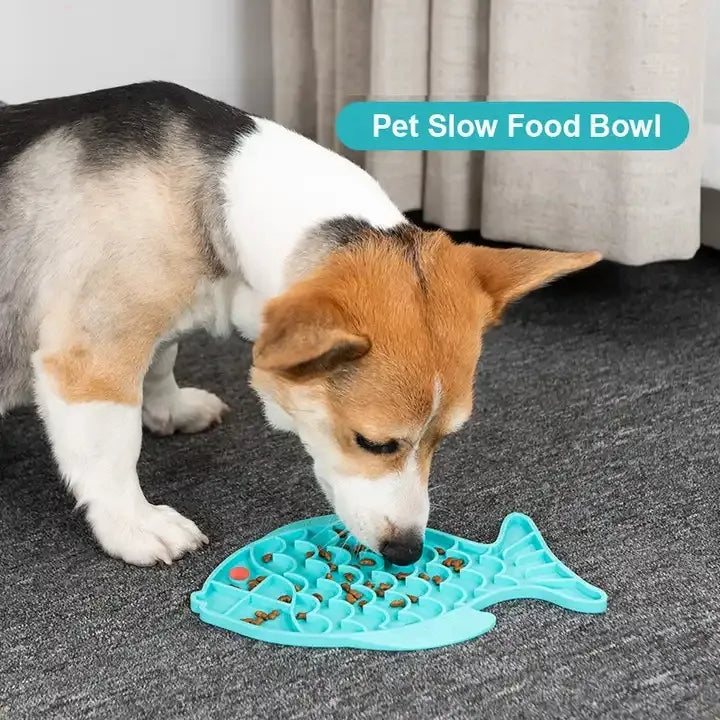 Silicone Lick Mat For Pet Dogs Slow Food Plate Rice Bowl For Small Medium Dog Anti Gulping Choking Feeder Puppy Treat Dispenser - Majestic Pet Kingdom