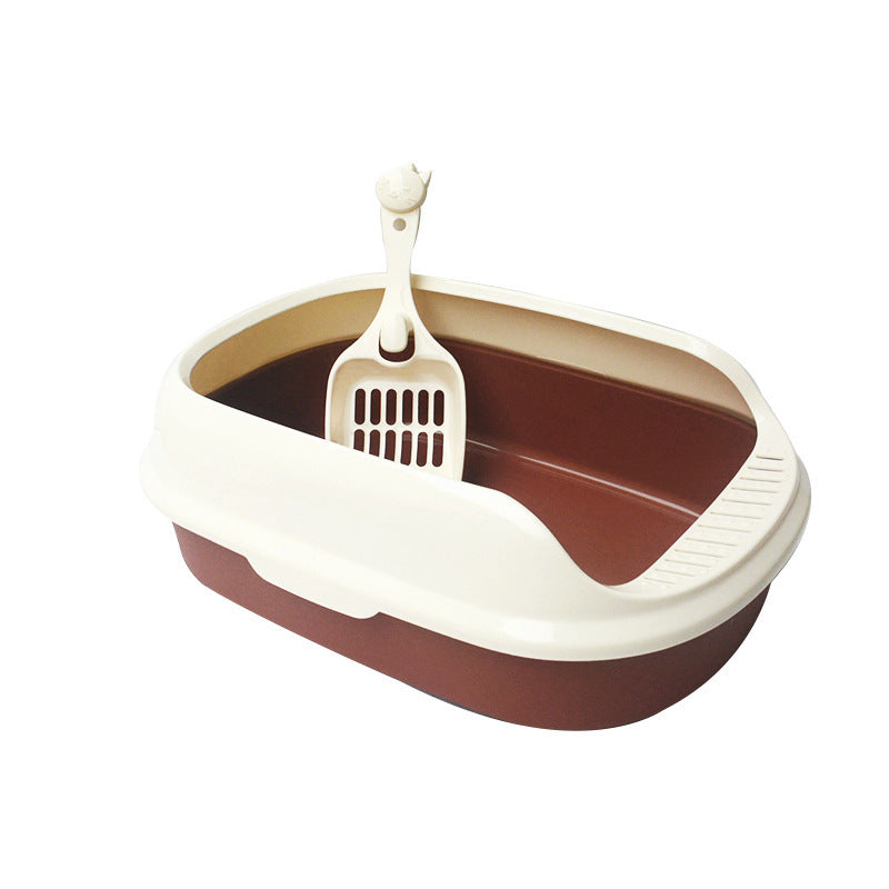 Cat Litter Box High-Side Polyester Basin Scoop Included