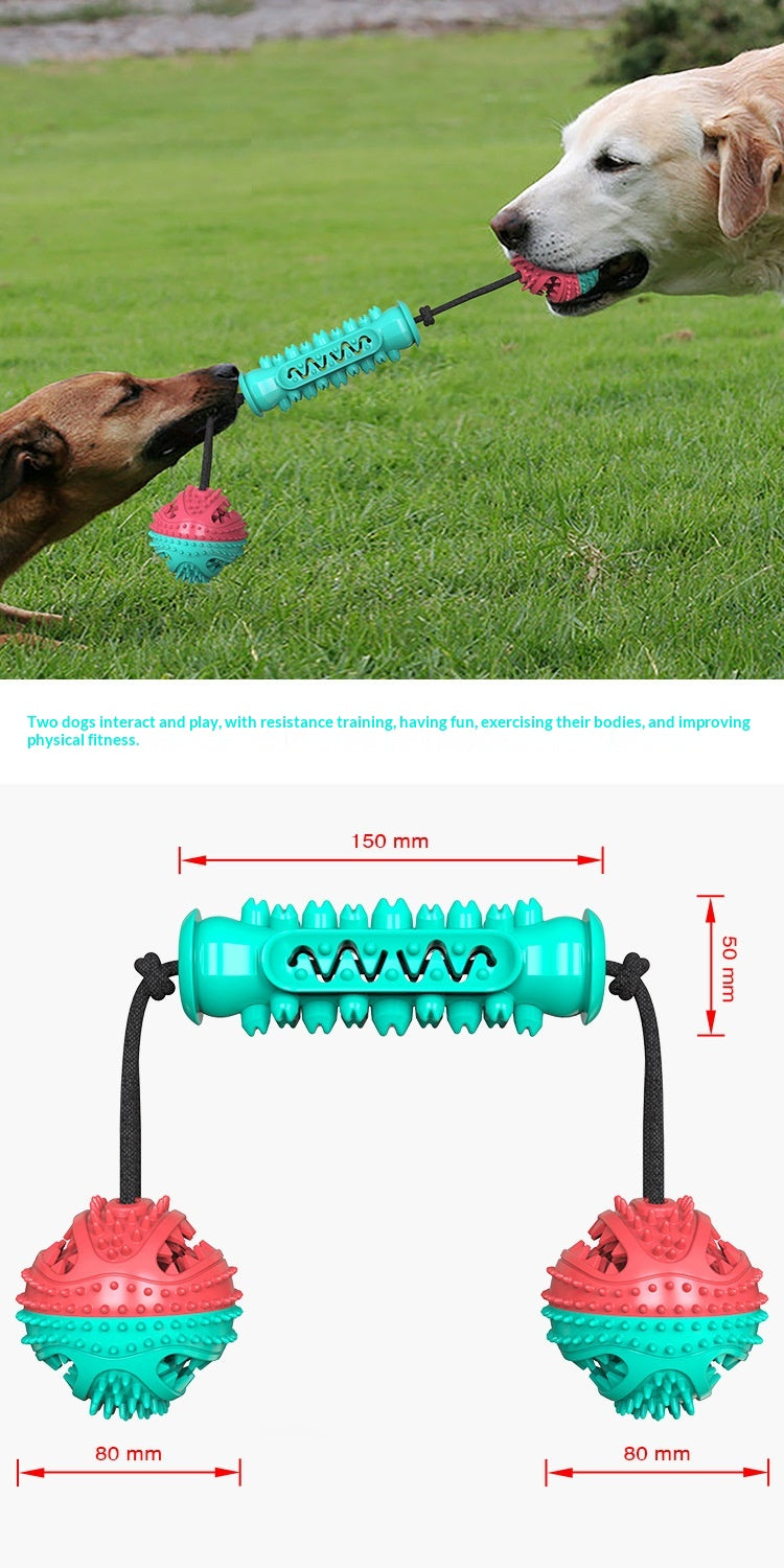 Dog Chew Toy Durable Rubber Stick Dental Teeth Cleaning Bone - Detail Angle 3 | Majestic Pet Kingdom