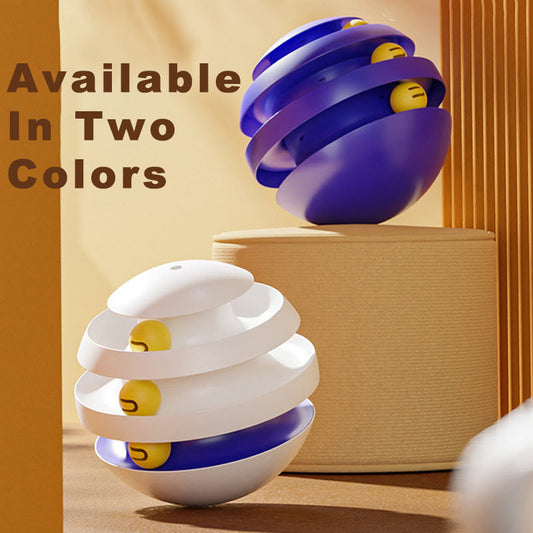 3 Layers Cat Toy Interactive Tower Turntable Toys Cat Turntable Toys With Ball Pet Training Tumbler Toy Cat Accessories | Purrfect Pet Kingdom