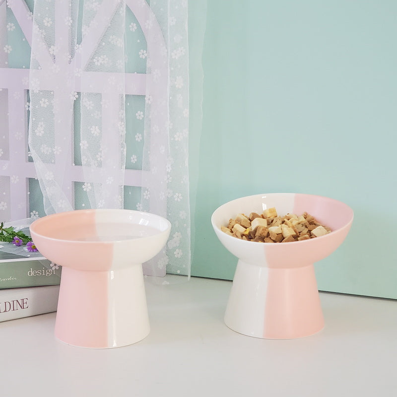 Ceramic Pet Slant Mouth Dog And Cat Food Bowl Set - Majestic Pet Kingdom