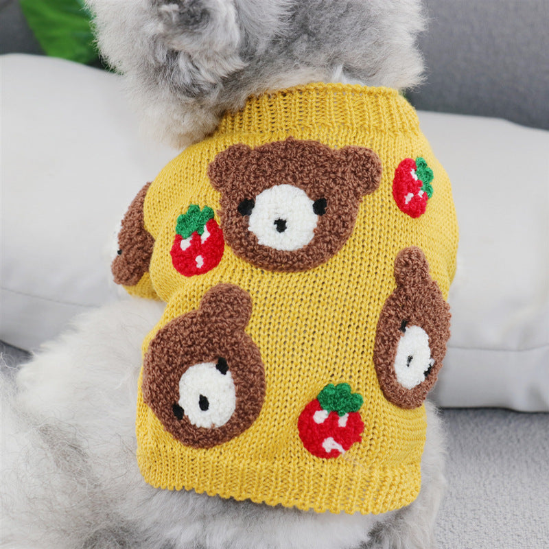 Autumn And Winter Short Pet Sweaters Dog Clothes - Premium Pet Accessory