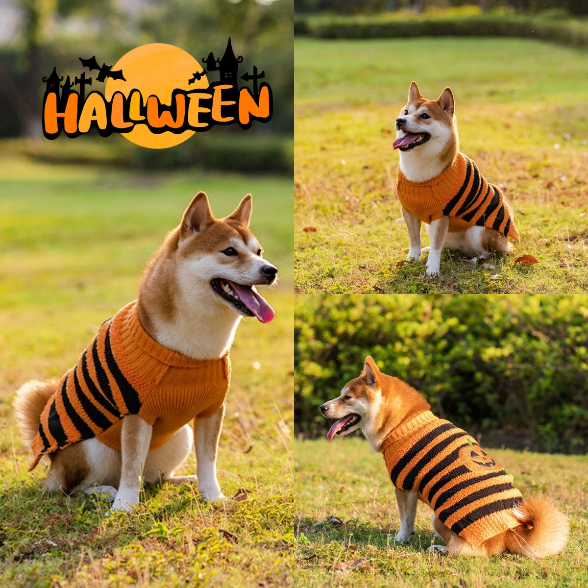 Halloween Dog Sweaters Pet Costume Teddy Warm Leisure Sweater Cosplay Clothes For Dogs Pets Outfits - Majestic Pet Kingdom