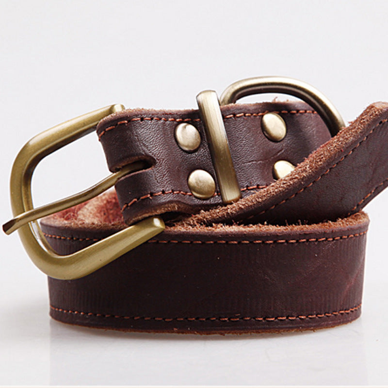 Small And Medium Sized Dog Cowhide Pet Collar - Majestic Pet Kingdom