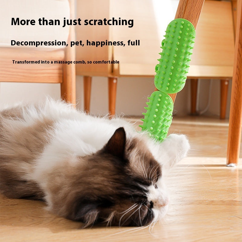 Pets Cat Hair Removal Massage Comb Cats Scratching Rubbing Brush Kitten Grooming Self Cleaning Wall Corner Cat Scratcher Combs Pet Products - Majestic Pet Kingdom
